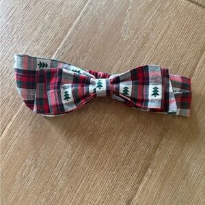 Janie and Jack Plaid Red and Green Baby Bow Headband